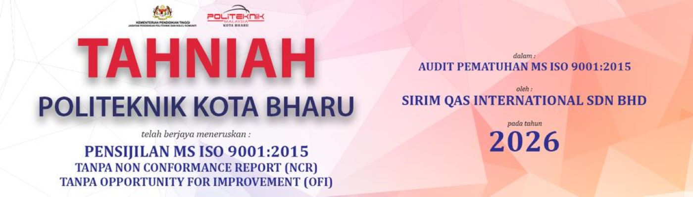 Tahniah Persijilan MS ISO 9001/;2015